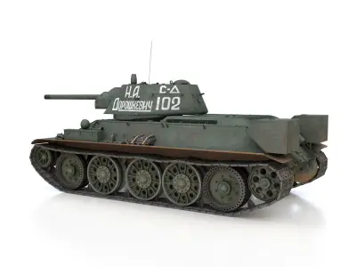 T-34-76 - Model 1942 - Soviet medium tank - 102 3D model
