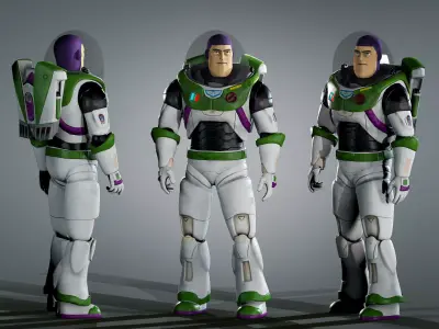 Buzz Lightyear From Movie Low-poly 3D model