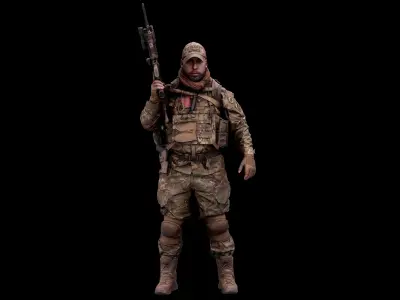 Cleaned 3D Body Scan Luis Donovan Standing 3D model