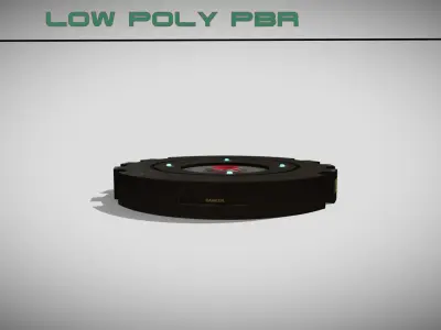 Sci-fi Magnetic Mine Low-poly 3D model