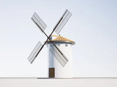 windmill Low-poly 3D model