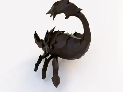Scorpion 3d model made from polygons Low-poly 3D model