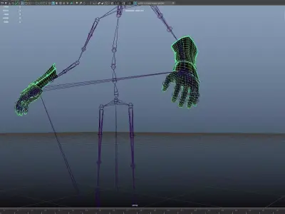 Gloves Ankle Armor - Rigged UE5 Low-poly 3D model