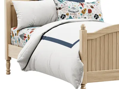 Catalina Square Bed 3D model