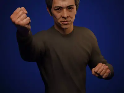 Jet Li 3d bust 3D print model