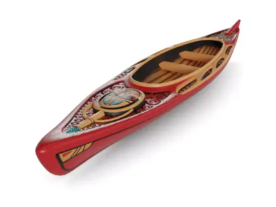 Kayak Low-poly 3D model