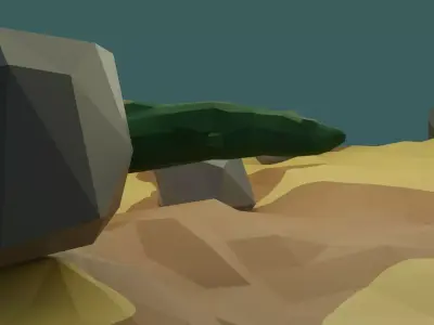 Low Poly Eel cucumber Free low-poly 3D model