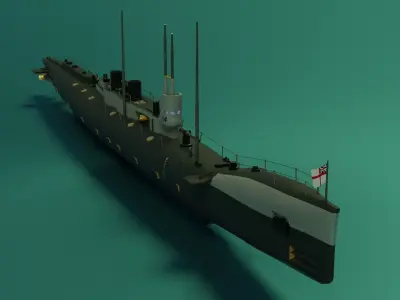 HMS K4 Texture Low-poly 3D model