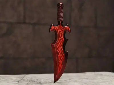 Fantasy Sword 02 Low-poly 3D model