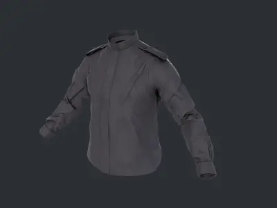 Tactical jacket Low-poly 3D model