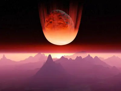  Alien Planet Sci-Fi Fantasy Scenery 3D model