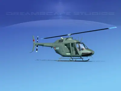 Bell OH-58B Turkish Army 3D model