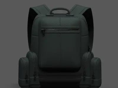 Backpack military combat soldier armor scifi Low-poly 3D model