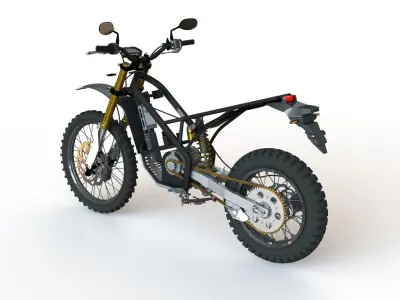 Electric motorcycle chassis for trail motorcross offroad 3D model