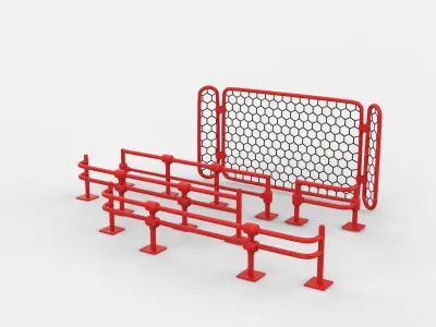  Warehouse Fence 3D model