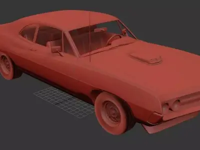 F Falcon NA Mk4 62A 429 Super Cobra Jet sedan 2door 1970 3D print model