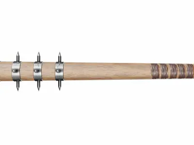 Club with spikes Low-poly 3D model