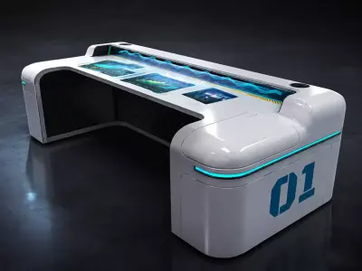 lumen hologram desk Free low-poly 3D model