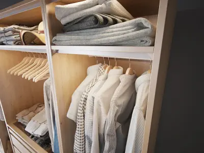 Wardrobe with Clothes part C 3D model