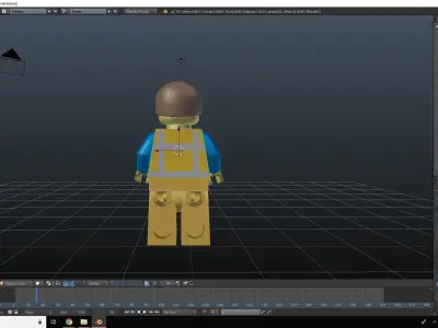 Emmet lego character in software 3D model
