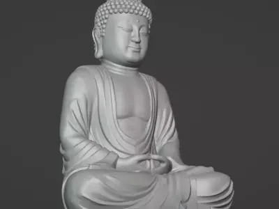 The Buddha model statue 3D model