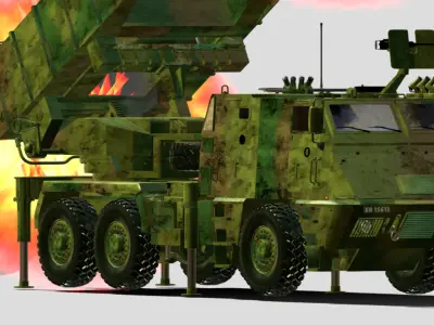 6x6 ASTROS AV LMU Low-poly 3D model