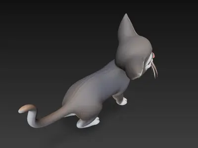 Cat Realistic 3D Model Basic - Low Poly Realistic Low-poly 3D model