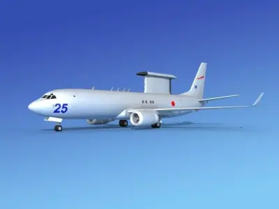 Boeing E-8 Posiedon AEWS Japan 3D model