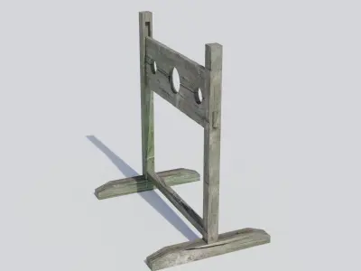 Medieval Pillory - Low-poly PBR Low-poly 3D model