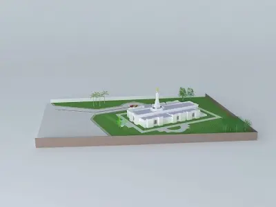 LDS.Temple Tampico, Tamaulipas.México 83rd. operating temple. Free 3D model