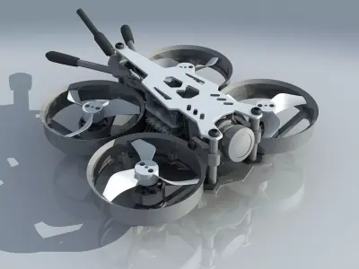 Bionic dragonfly four-axis Quadcopter UAV aircraft 3D model