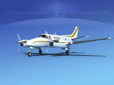 Beechcraft King Air C100 V11 3D model