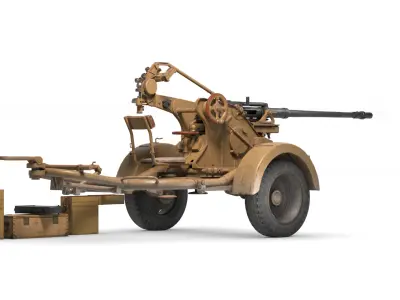 WWII Anti-Aircraft Gun  -  Flak 30 3D model