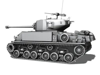 M4A3E8 HVSS Sherman - Uparmored  3D model