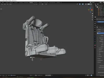General Ejection Seat Low-poly 3D model