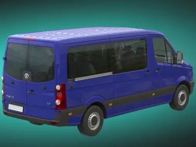 Volkswagen Crafter 2011 minibus L2H1 3D model