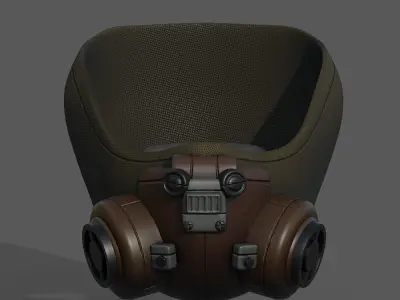 Gas mask helmet scifi fantasy armor hats military Low-poly Low-poly 3D model