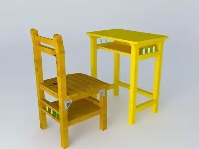 The new desks and chairs set Free 3D model