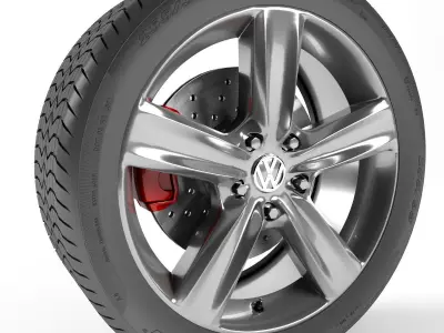 Volkswagen Touareg Hybrid Wheel Free 3D model
