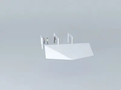 saunders two people on platform Free 3D model