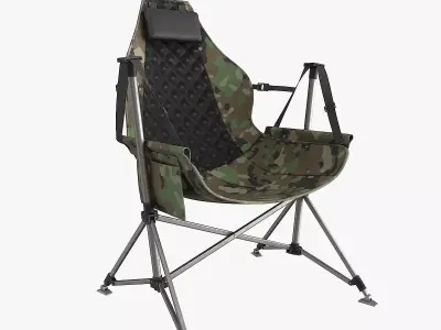 Hammock Camping Chair Low-poly 3D model
