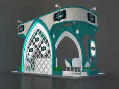 exhibition stand 18 sqm 3D model