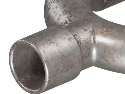 Rusty U Pipe Fitting 3D model