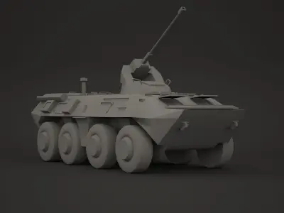 Military armoured vehicle kit 02 Low-poly 3D model