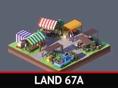 land 67A Low-poly 3D model