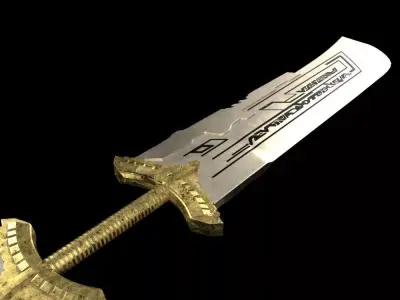 Thanos Double-Edged Sword Low-poly 3D model