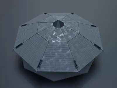 Octagonal UFO 3D model