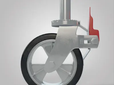 Wheel Caster Low-poly 3D model