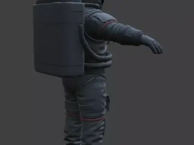 Realistic Astronaut Space Suit 3D model shop