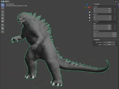 Godzilla 2014 Free 3D model